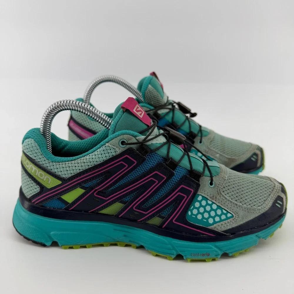 Salomon Women's Teal Turquoise Gray Trail Running Shoes